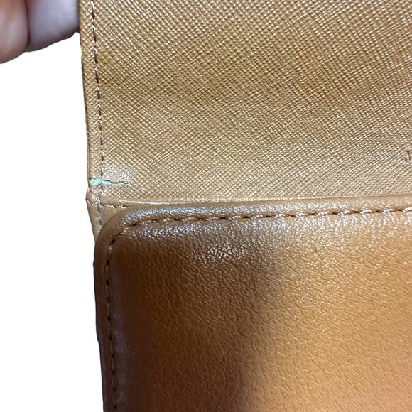 Michael Kors Fulton Flap Continental Leather Wallet Luggage - Picture 5 of 11